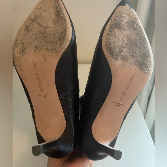 Veronica Beard Lisa Leather Mid-Heel Bootie - Picture 7 of 9